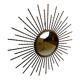 Vintage metal sunburst mirror 1970s