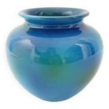 Rimini Blue Ceramic Vase by Aldo Londi for Bitossi and Italica Ars, Italy