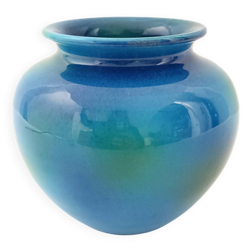 Rimini Blue Ceramic Vase by Aldo Londi for Bitossi and Italica Ars, Italy