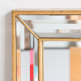 Bevelled golden mirror 115x86cm