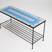 Mid-Century Mosaic Coffee Table with Metal Frame, France, 1950s