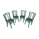 Set de 4 chaises restaurant café bois courbé bistrot