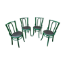 Set de 4 chaises restaurant café bois courbé bistrot
