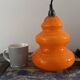 Suspension en opaline orange