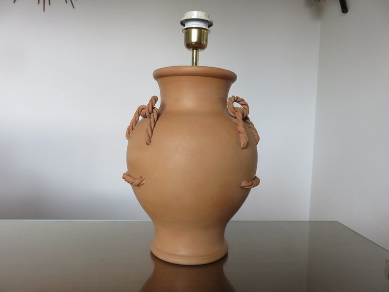 Terracotta lamp, terracotta 60s 70s