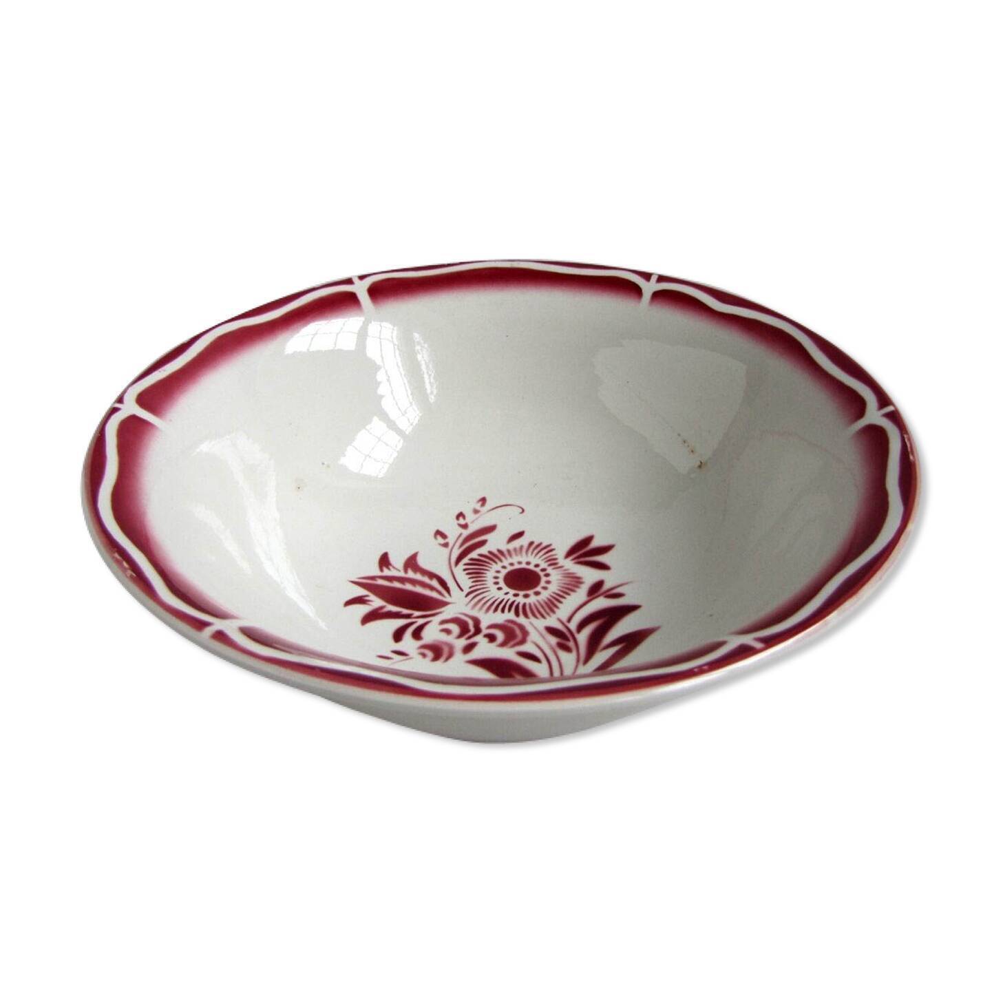 Saladier décor ala in earthenware of Sarreguemines - Digoin