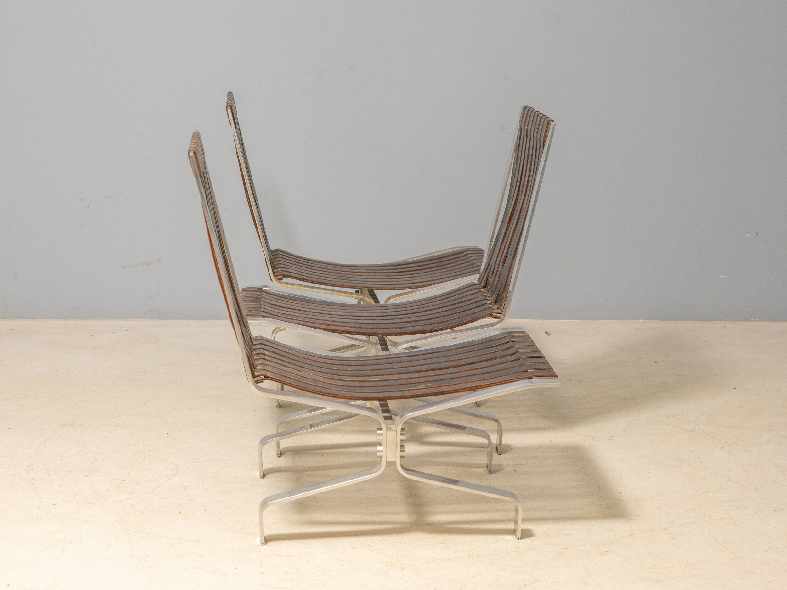 Set of Rolling Chairs, Zbyněk Hřivnáč, 1963, Czechoslovakia