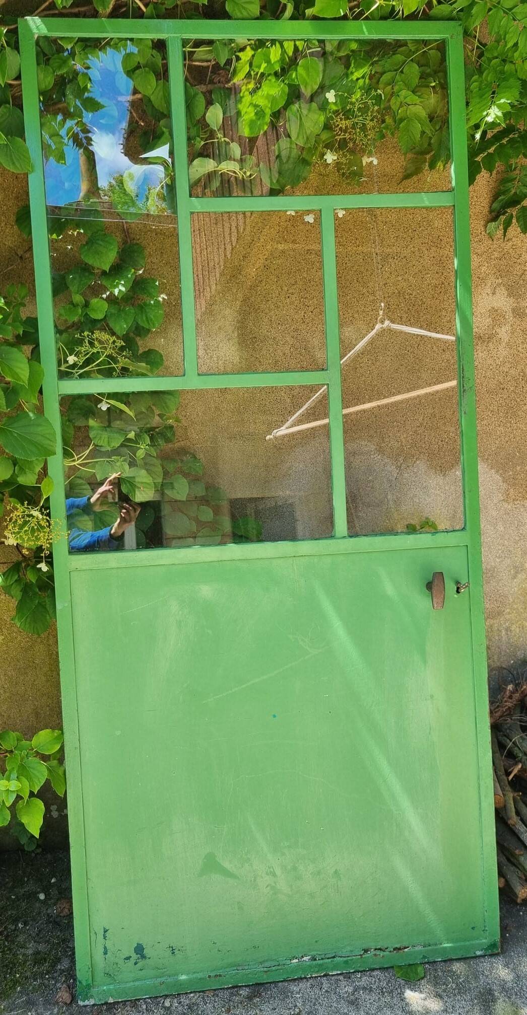 Workshop/industrial style steel door