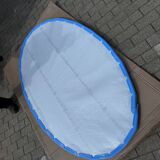 Original oval Tulip Knoll table 198cm white laminate, NEW in the box.