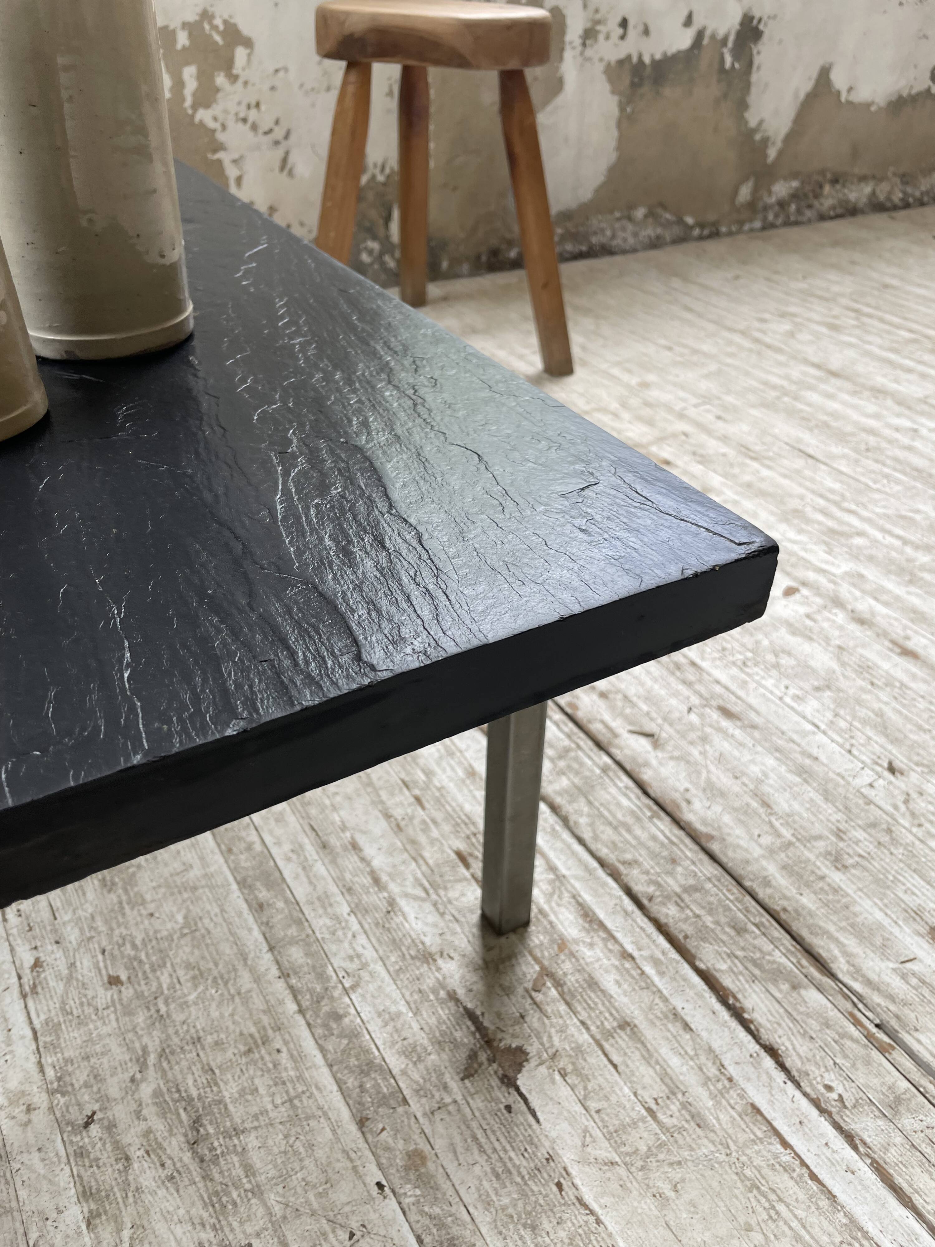 1950s slate coffee table