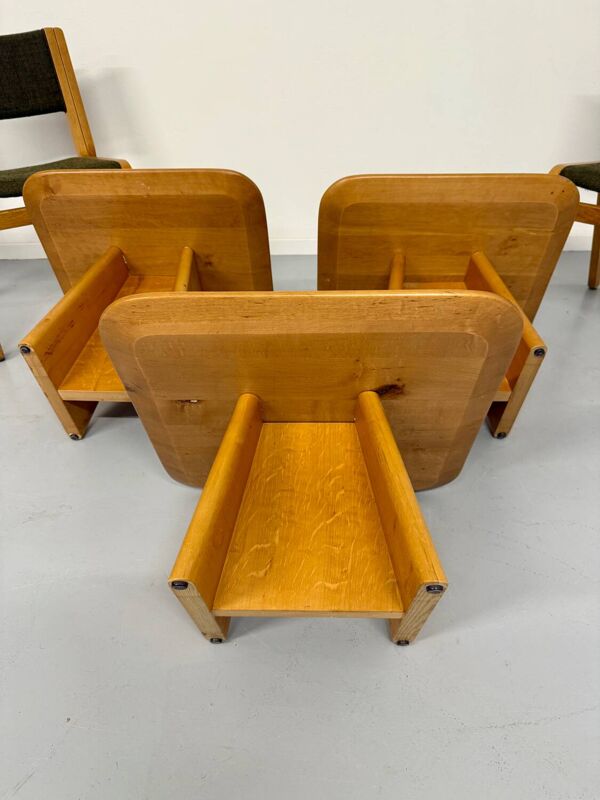 Ensemble 3 tables basses gigogne en bois massif design années 70/80
