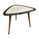 Old coffee table mediator wood & resin compass feet 70s vintage