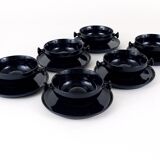 Complete tea service set and plates by Luigi Colani Zen, earthenware, Friesland, Germany, 1970s.