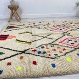 Handmade wool berber rug 260 x160 cm