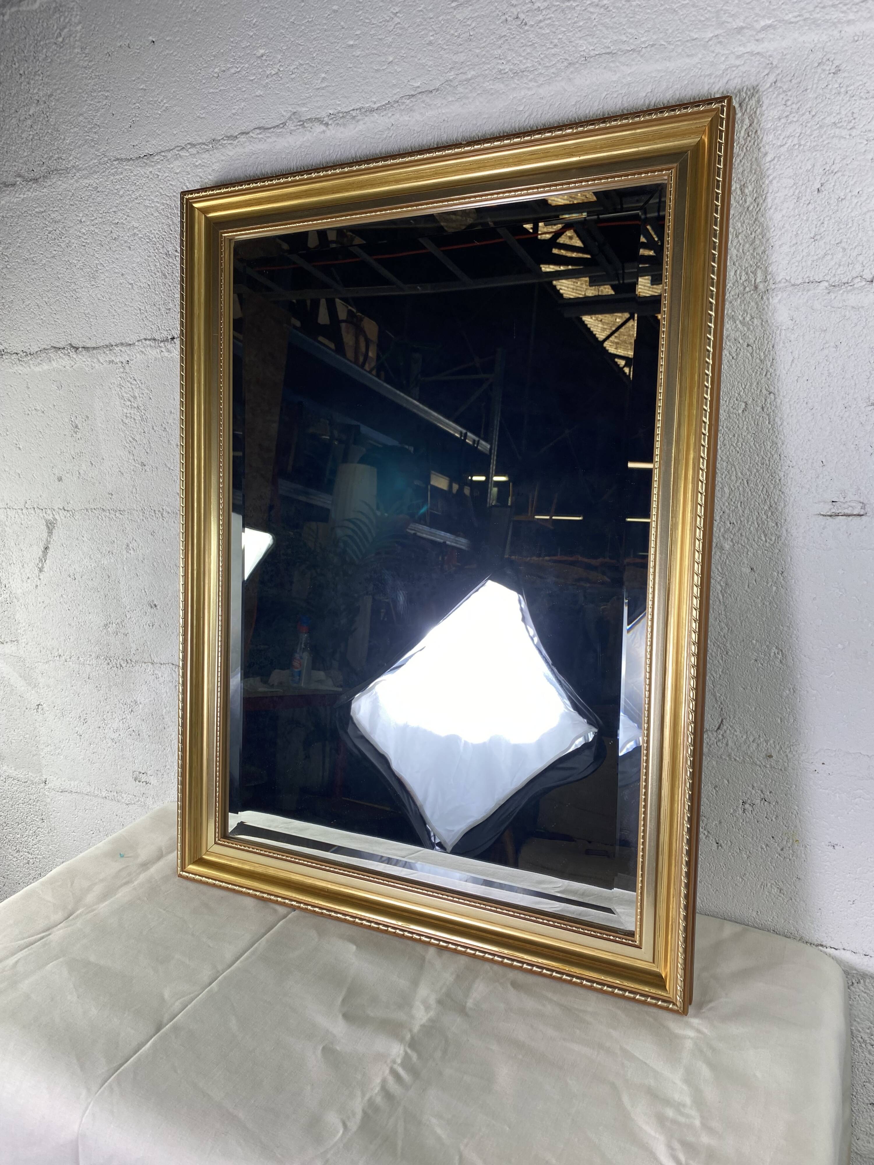 Gold Beveled Mirror