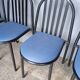Lot de 4 chaises Malle Stevens metal epoque 1980