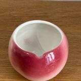 Peach-shaped slip sugar bowl
