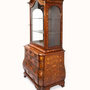 Small Dutch display cabinet in floral marquetry.