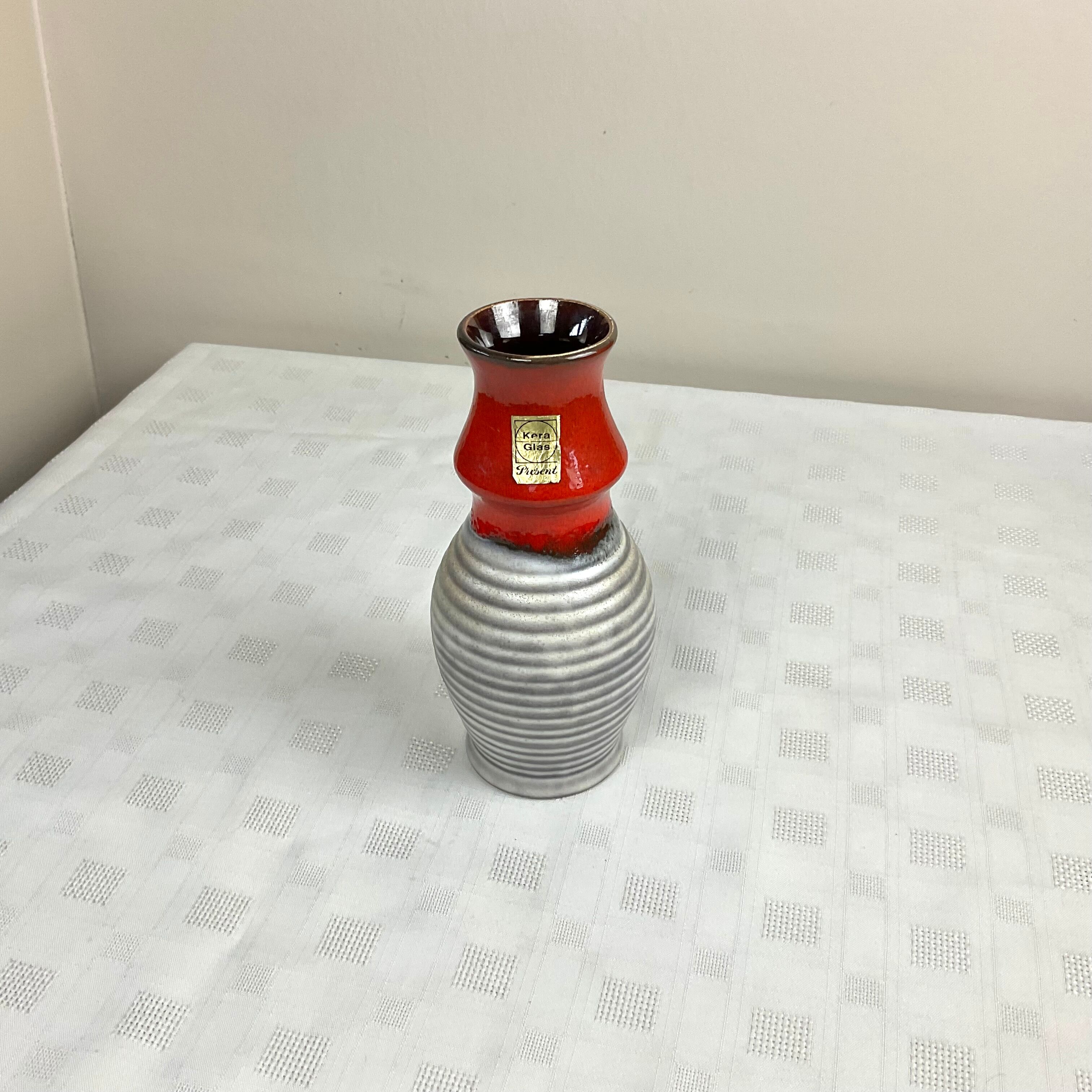 Kera Glas ceramic vase Bay West Germany