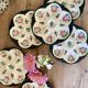 Set of 6 vintage oyster plates - Henriot - Quimper
