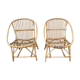 Pair of rattan armchairs
