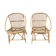 Pair of rattan armchairs