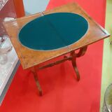 XiXth game table in walnut bramble