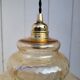 Amber yellow glass pendant lamp