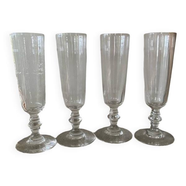 4 Flûtes à champagne