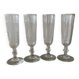 4 Champagne flutes