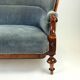 Unique Biedermeier sofa in original fabric and walnut veneer, Vienna, Austria circa 1825