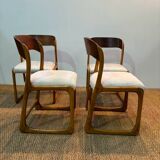 Set of 4 fully restored Baumann sleigh chairs