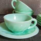 Six opaline cups
