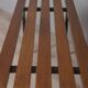 Vintage 1960s teak wood bench with italian design