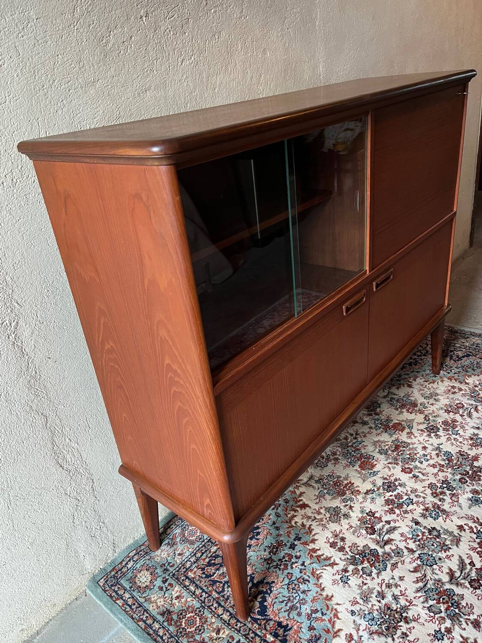 Meuble bar scandinave en teck année 60
