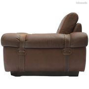 Brazil style club armchair, full-grain leather with a patina finish.