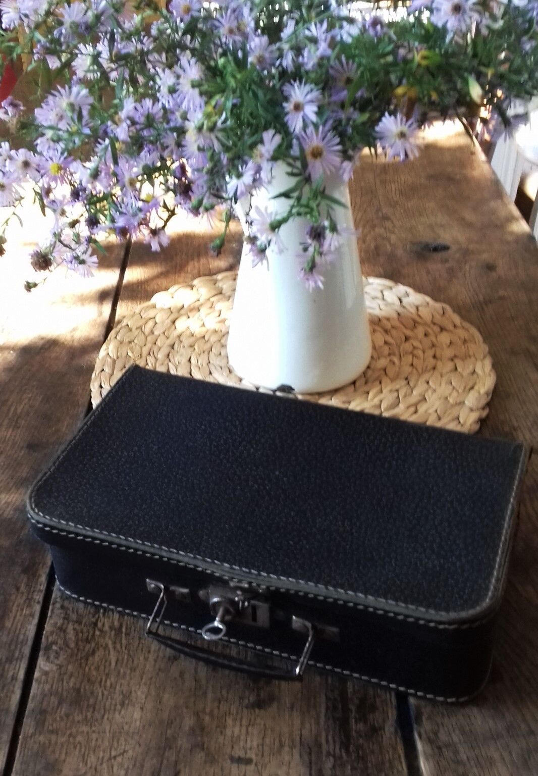 Vintage black suitcase