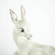 Ceramic deer figurine, glazed Danish pottery from the 1970s