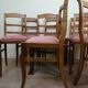 superb series of 8 Empire/Restoration style chairs in solid cherry wood