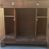 Ancien comptoir caisse de commerce chêne