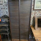 Old double curtained oak filing cabinet