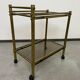 Vintage brass serving trolley
