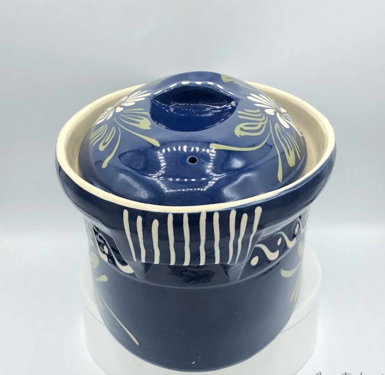 Terrine oval alsace Baeckeoffe blue