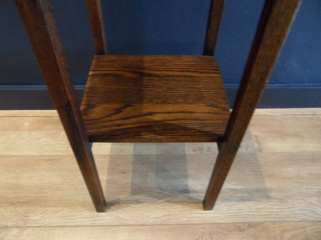 Antique oak plant table