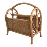 Rattan magazine rack