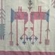 Vintage kilim rug, wool and cotton, folk art style, Poland, 1970s