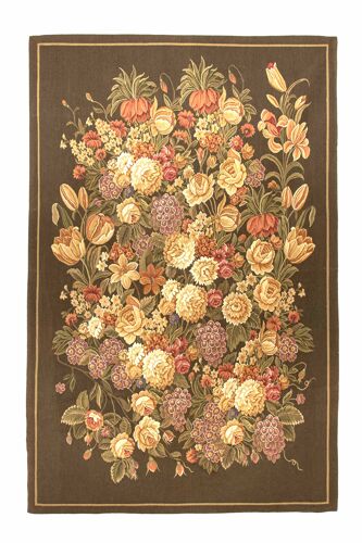 Tapisserie motif floral 185 x 124 cm