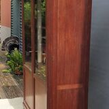 Mahogany library showcase Louis XVI style