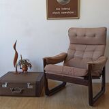 Genega Møbler leather armchair, Denmark, 1960s.