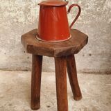Old stool, side table French oak